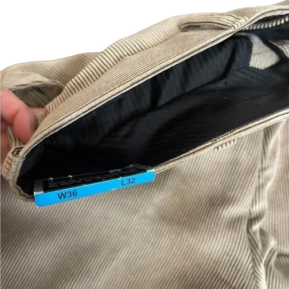 Perry Ellis Portfolio Easy Care Flat Front Corduroy Dress Pants Men’s 36”Wx32”L - Picture 6 of 15